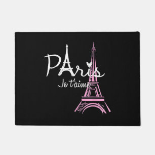 I Love Paris Eiffel Tower France French Souvenir Doormat