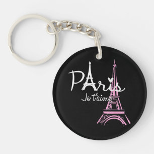 I Love Paris Eiffel Tower France French Souvenir Key Ring