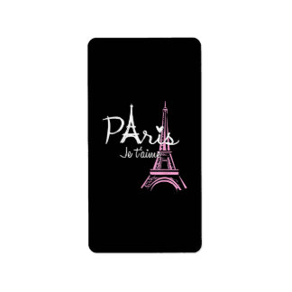 I Love Paris Eiffel Tower France French Souvenir Label
