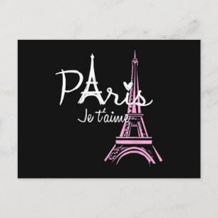 I Love Paris Eiffel Tower France French Souvenir Postcard