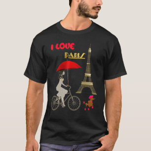 I Love Paris Eiffel Tower France  French Souvenir T-Shirt