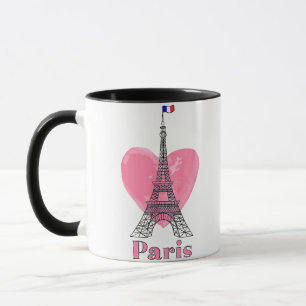 I Love Paris Eiffel Tower France Gift Mug