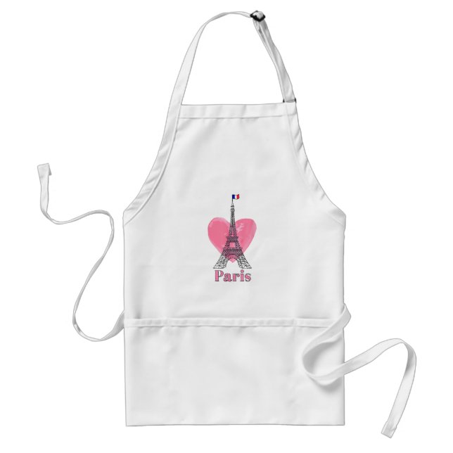 I Love Paris Eiffel Tower France Gift Standard Apron (Front)