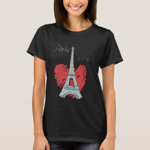 I Love Paris Eiffel Tower French Souvenir France P T-Shirt