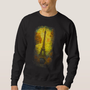 I Love Paris Eiffel Tower Painting France Sweatshirt