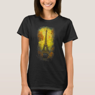 I Love Paris Eiffel Tower Painting France T-Shirt