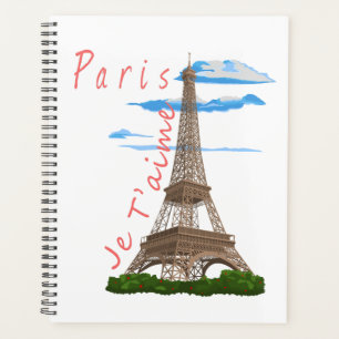 I Love Paris Eiffel Tower Planner