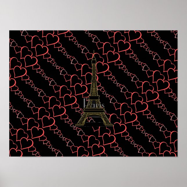 I Love Paris Eiffel Tower Poster (Front)