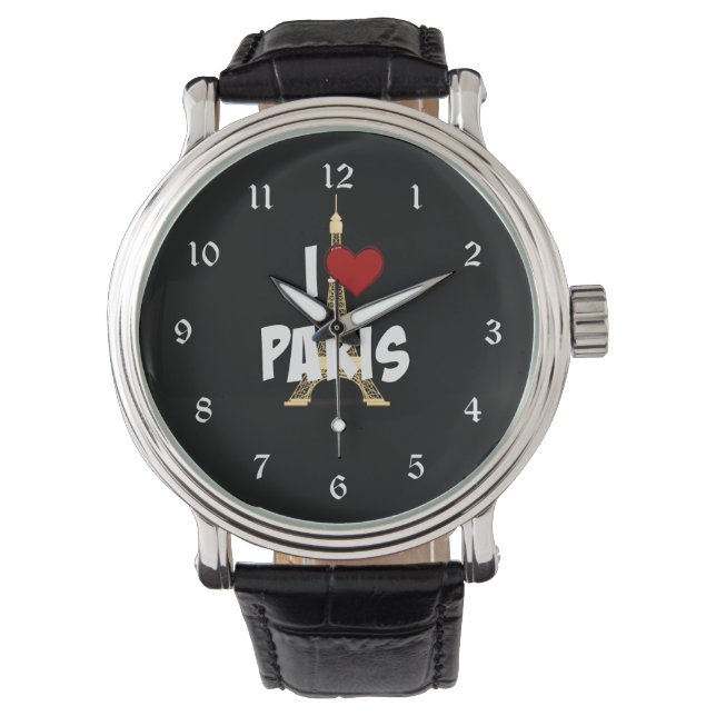 "I Love Paris," Eiffel Tower Watch (Front)