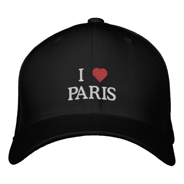 I Love Paris Embroidered Hat (Front)
