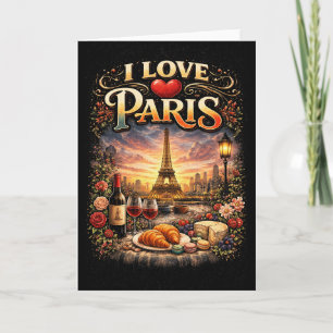 I Love Paris Holiday Card