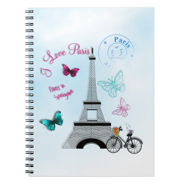 I Love Paris In Springtime Spiral Notebook (Front)