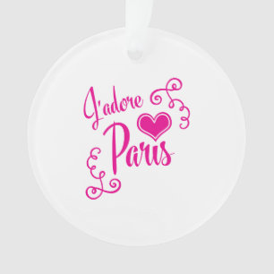 I Love Paris - J'adore Paris Vintage Style Ornament