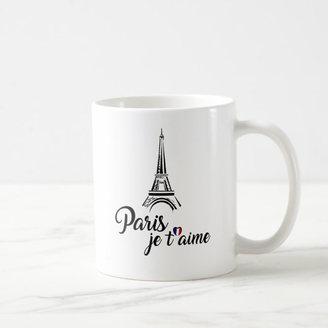 I Love Paris Je t'aime Coffee Mug (Right)