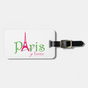 I love Paris Luggage Tag