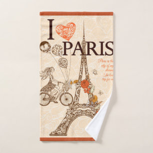 I Love Paris (Paris is the City of my Dreams) Hand Towel