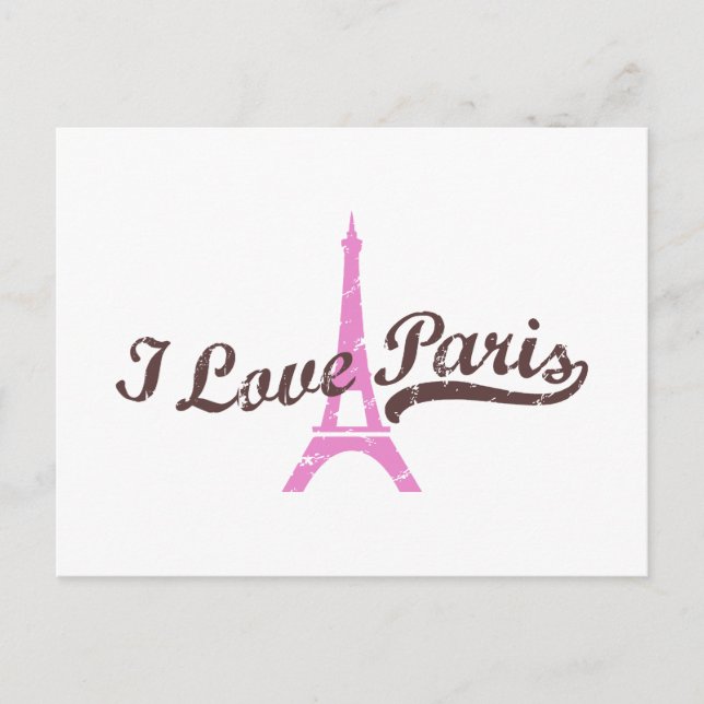 I Love Paris Postcard (Front)