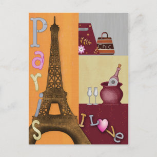 I love Paris Postcard