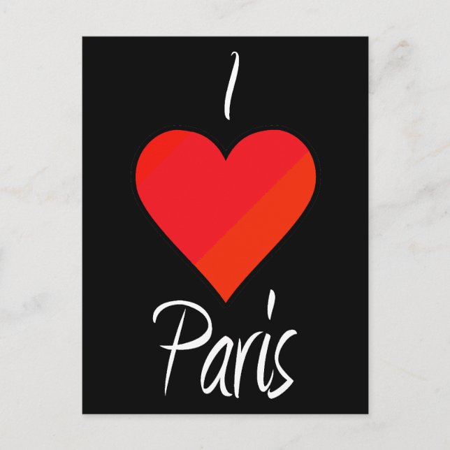 I Love Paris Postcard (Front)