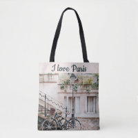 I Love Paris Street Scene Tote