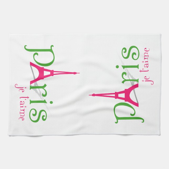 I love Paris Tea Towel (Horizontal)
