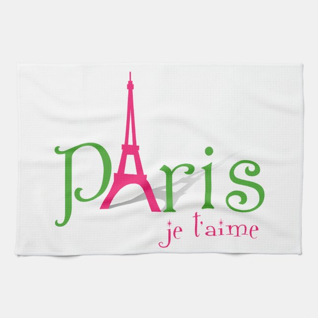 I love Paris Tea Towel (Horizontal)