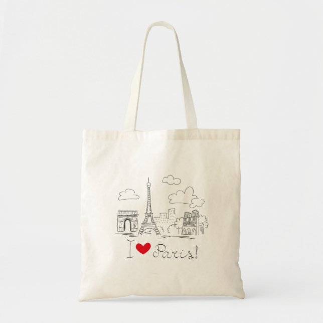 I Love Paris Tote Bag (Front)