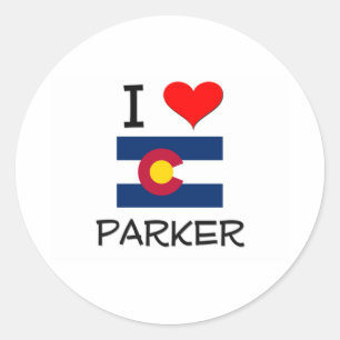 I Love PARKER Colorado Classic Round Sticker