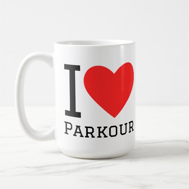 I love parkour coffee mug (Left)