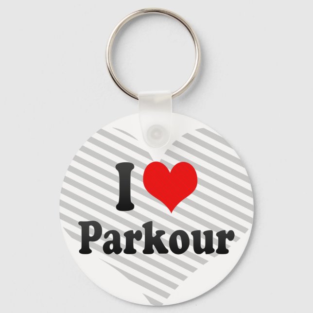 I love Parkour Key Ring (Front)