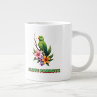 "I Love Parrots - Colourful Tropical Parrot & Flow