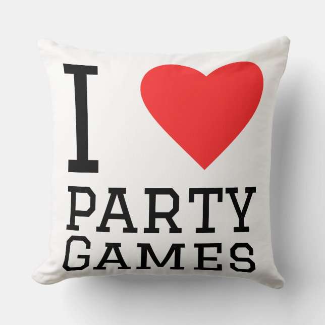 I love party games cushion (Front)