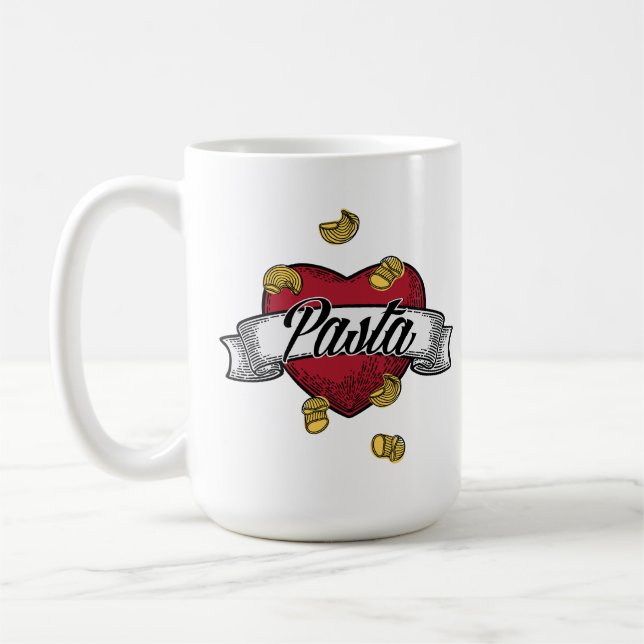 I Love Pasta Coffee Mug (Left)