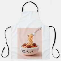 I Love Pasta Italian Chef Cooking Apron