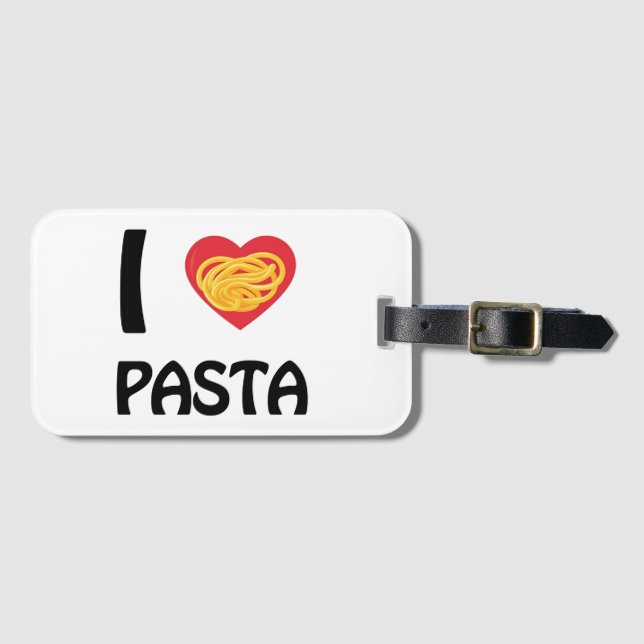 I love Pasta Luggage Tag (Front Horizontal)