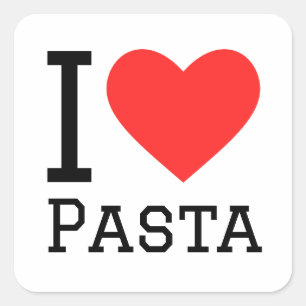 I love pasta square sticker