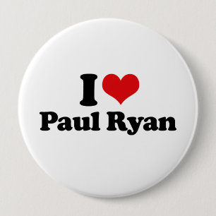 I LOVE PAUL RYAN (2).png 10 Cm Round Badge