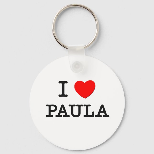I Love Paula Key Ring (Front)