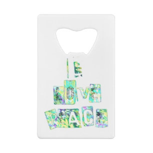I Love Peace Beautiful Art Print Text Design