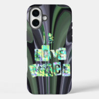 I Love Peace Beautiful Art Print Text Design