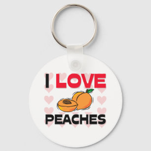 I Love Peaches Key Ring