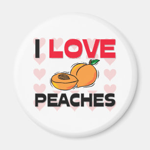 I Love Peaches Magnet