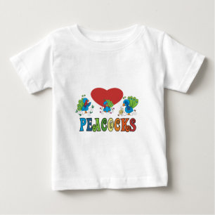 I Love Peacocks Baby T-Shirt