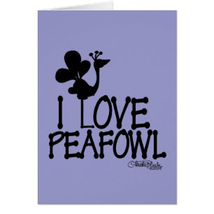 I Love Peafowl silhouette