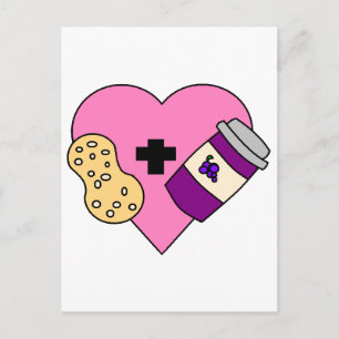 I love Peanut Butter and Jelly Postcard