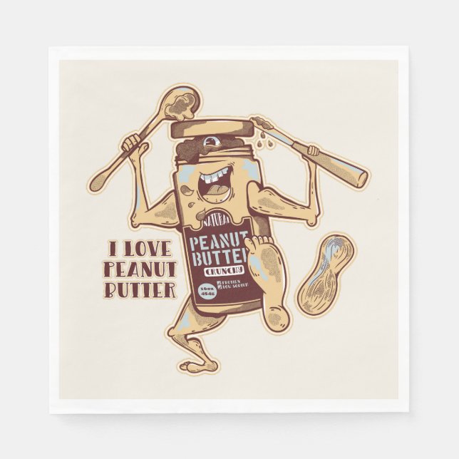 I LOVE PEANUT BUTTER NAPKIN (Front)