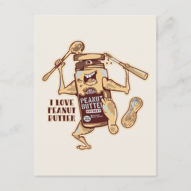 I LOVE PEANUT BUTTER POSTCARD (Front)