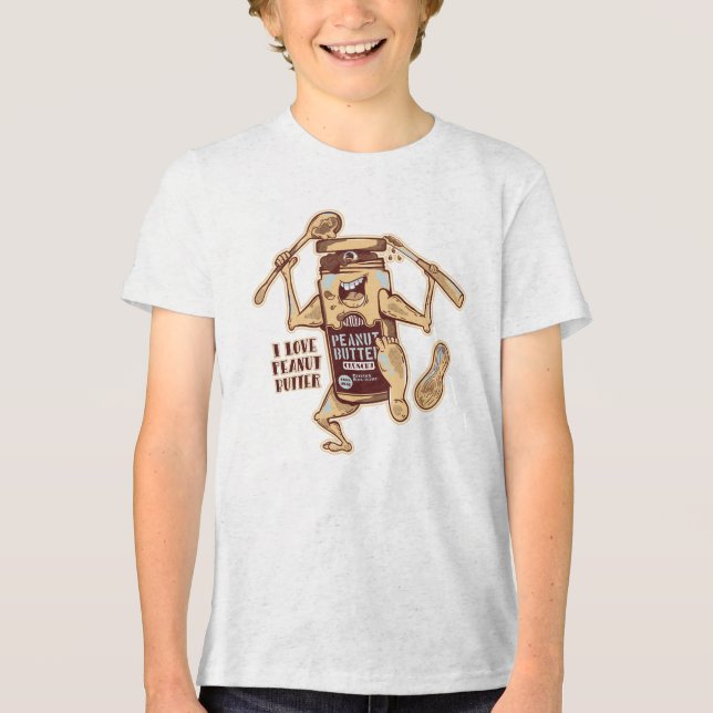 I LOVE PEANUT BUTTER Tri-Blend SHIRT (Front)
