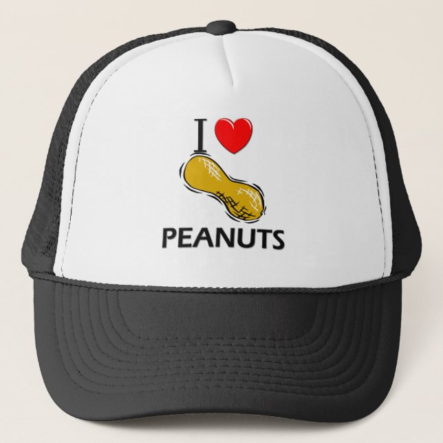 I Love Peanuts Trucker Hat (Front)