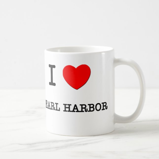 I Love Pearl Harbour Hawaii Coffee Mug (Right)